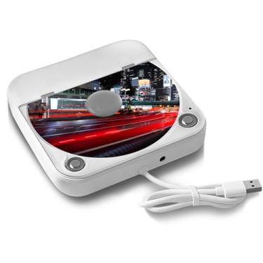 Imagem de Leitor de CD externo universal para carro, cabo de extensão USB extra, leitor de CD portátil com porta USB AUX, para veículo, laptop, TV, computador, para Android 4.4 e acima de navegação, Plug and