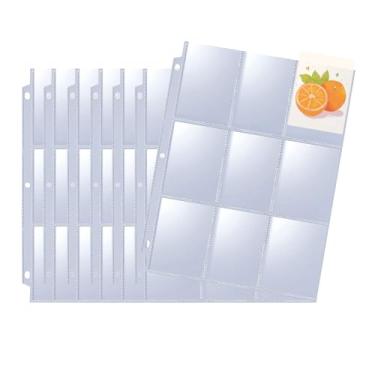 Imagem de Seashell Capas para cartões com 9 bolsos, páginas de plástico transparente para fichário de 3 anéis, protetores de folha de cartão com 450 bolsos para cartões esportivos, beisebol, cartões de jogo,