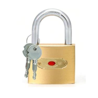 Imagem de Cadeado Chave Tetra 38mm Para Portão Cadeado Médio Resistente - JL Sho