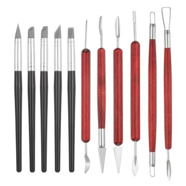 Imagem de YOKIVE 11 ferramentas de escultura de argila de silicone de 8 mm, ferramentas de argila de polímero, ferramenta de modelagem de argila, ótima para pintura artesanal de argila de cerâmica