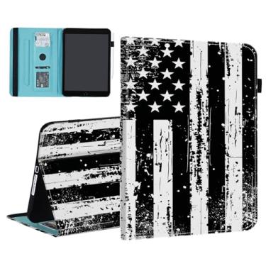 Imagem de BFUKVOU Capa para Samsung Galaxy Tab S9 FE 5G 10,9 polegadas/Galaxy Tab S9 11 polegadas 2023, slot para cartão, capa de couro PU TPU com suporte para caneta, hibernar automaticamente, bandeira