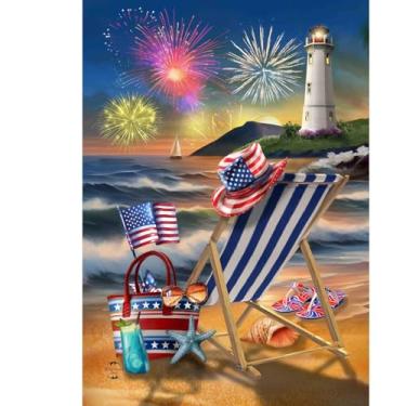 Imagem de Briarwood Lane Bandeira de jardim Oceanside Fireworks