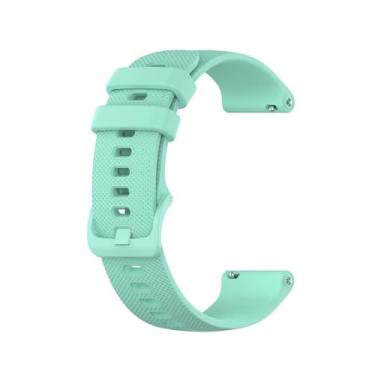 Imagem de Pulseira de silicone para Samsung Galaxy Watch 6/3/4 Classic/5/5 pro/3 Gear S2 S3 de 20 mm, para Garmin para Venu e Vivoactive 3/4S 4, verde menta 2,20 mm