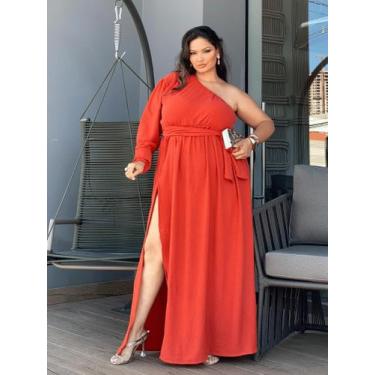 Imagem de Vestido Longo Branco Casamento Civil Noiva Gestante Chá Revelação Plus