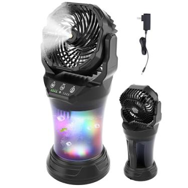 Imagem de TDLOL Ventilador de acampamento operado por bateria portátil para uso externo X65 preto