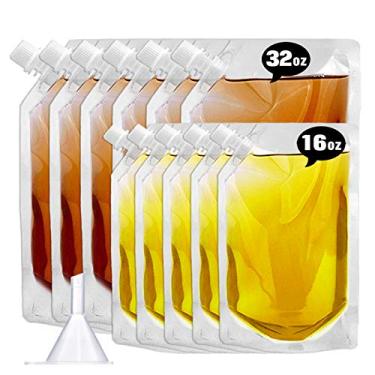 Imagem de Frasco de cruzeiro ocultável e reutilizável kit de licor, rum runners álcool suco viagem frascos de plástico sacos de licor para bebidas furtivas (kit 6-5-0)