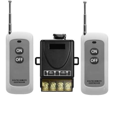 Imagem de Interruptor remoto sem fio VONVOFF, com interruptor de longo alcance 12 V/24 V/48 V/72 V para alarmes antirroubo, sistemas de segurança porta de rolos, barreiras de portão, ciclos de motor etc (interruptor remoto de 12 V)