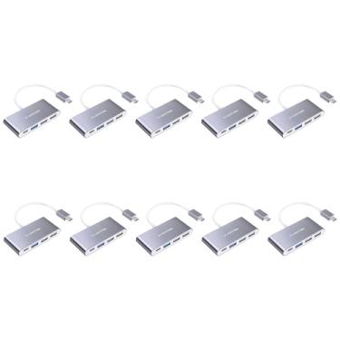 Imagem de LENTION Hub USB-C, adaptador multiportas de 10 portas, compatível com MacBook Pro M1-M4, iPhone 16-15, Mac Air, Surface