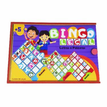 Imagem de Jogo Bingo Legal - Letras E Palavras - Madeira - Marcio Artesanatos