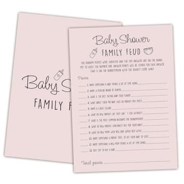 Imagem de Baby Shower Family Feud Game – Pacote com 30 cartas de jogo, 1 chave de resposta, jogo de chá de bebê para meninos e meninas, decorações de chá de bebê neutro, suprimentos para jogos de feud de