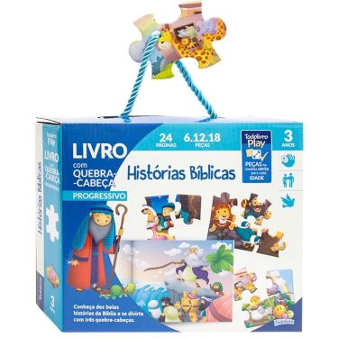 Imagem de Play Box Quebra-cabeça Progressivo - Todolivro - Historias Biblicas