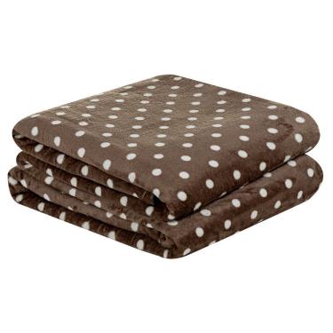 Imagem de Manta Estampada Petit Poá Solteiro 01 Peça - Caqui