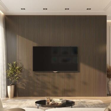 Imagem de Painel Ripado De Pvc 4 Barra De 2,70m X 0,15cm Venda Em (1,62m²) Imbuia