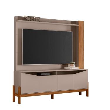 Imagem de Home Para Tv Até 70 Mobler Mdp/mdf Alaska Grigio/cinamomo