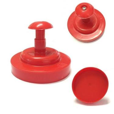 Imagem de Modelador Amassador de Hamburguer 11Cm Prático PP Vermelho - Nitron