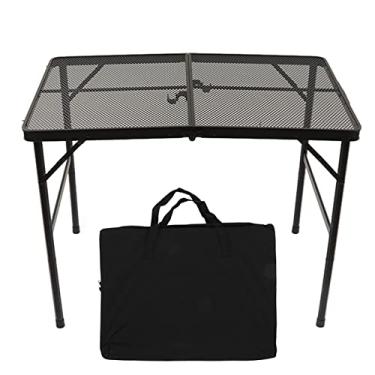 Imagem de Mesa de acampamento de Vomeko com desktop de malha, mesa de dobramento de acampamento ao ar livre, liga de alumínio Ultra Light Light Picnic Table Hight Ajuste Tabela de malha de