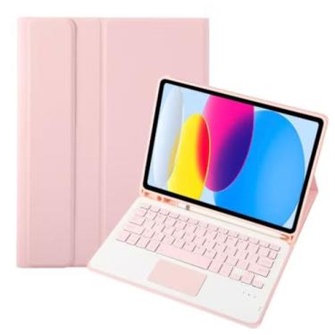 Imagem de Capa Capinha Case para Redmi Pad SE 11" com Teclado Touchpad e Compartimento para Pencil Rosa