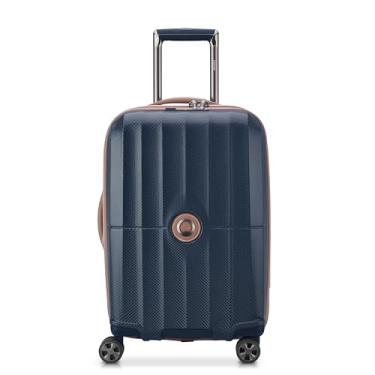 Imagem de DELSEY Paris Mala expansível St. Tropez com rodas giratórias, Azul marino, Carry-on 21 Inch, Mala expansível St. Tropez Hardside com rodas giratórias