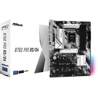 Imagem de ASRock Placa-mãe B760 Pro RSD4 LGA1700 ATX - Suporta Intel Core de 14ª/13ª/12ª geração, DDR4 5333+ (OC), Dual M.2 PCIe Gen4, LAN 2.5G, USB 3.2 Gen2 Tipo-C, HDMI/DP, Áudio Nahimic