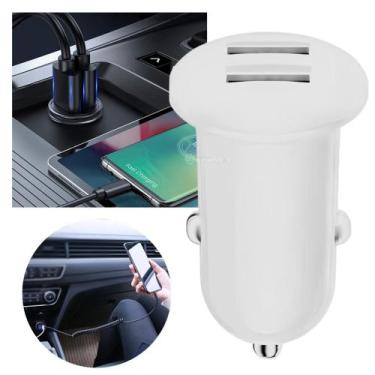 Imagem de Fonte Para Carro e Caminhão 2 Portas USB, 12V-24V, 3.4A, 15W Eficiente