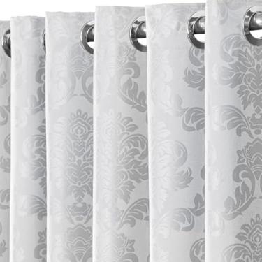 Imagem de Cortina Jacquard Sala E Quarto 3 00 X 2 30 Esticada(Branca)