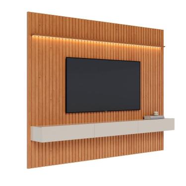 Imagem de Home Ripado Flow 2.8 LED Nature com Off White - MóveisAqui