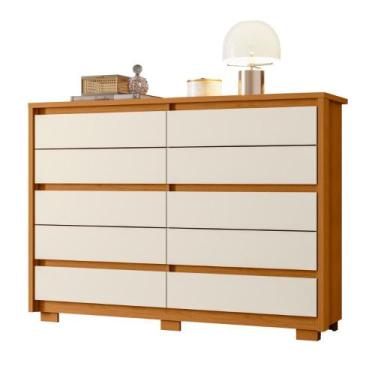 Imagem de Cômoda com 10 Gavetas Loanda Cinamomo Off White - CASA H