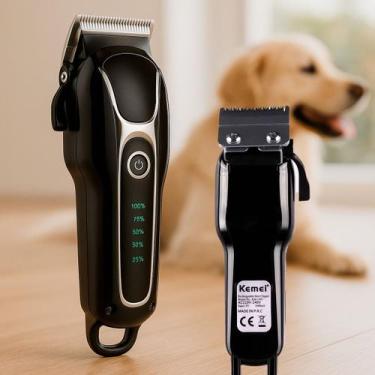 Imagem de Máquina Digital Kemei Pet Para Tosa Em Casa - RELET