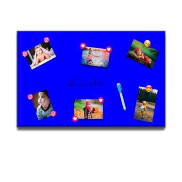 Imagem de Planner Mural Quadro de Fotos Coloridos - Quadro Branco (Azul Escuro, 45x70cm)