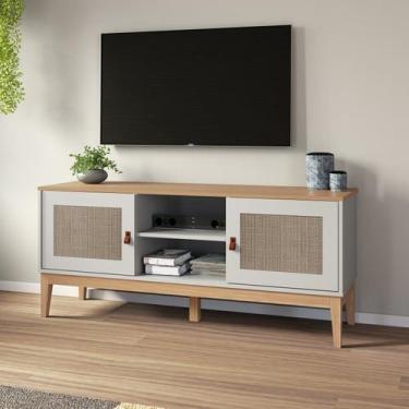 Imagem de Rack com 2 Portas Trama 135x58x38,5 Cm - Movelbento