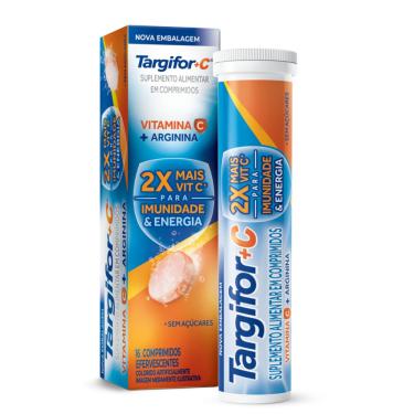 Imagem de Targifor + C 1g Vitamina C Imunidade E Energia 16 Comprimidos Efervescentes