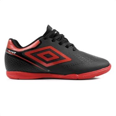 Imagem de Chuteira Futsal Umbro Adamant Top Speed Jr (Preto/Vermelho, BR, Criança de 9 a 12 anos, Numérico, 34)