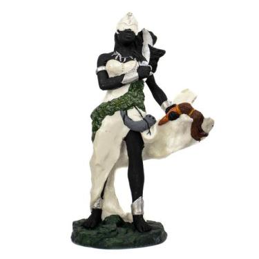 Imagem de Escultura Orixá Iansã Balé Branca 23 cm Resina - Lua Mística - 100% Or