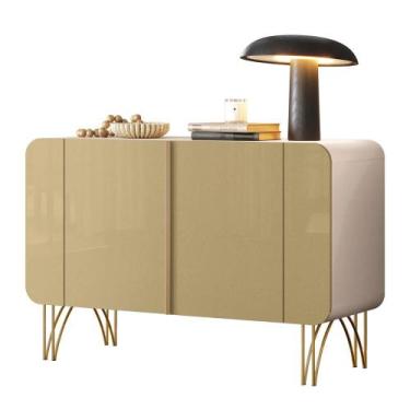 Imagem de Aparador Buffet Sala Benvenuto Com 2 Portas e Pés em Aço - HB Móveis, 