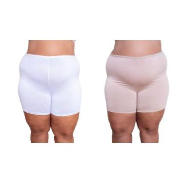 Imagem de Kit 2 Short Anágua Plus Size Bermuda Segunda pele XGG Extra Grande - A