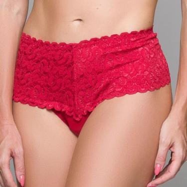 Imagem de Calcinha Bruvi Cós Alto com Renda 1187 C/3, Cores sortidas, GG