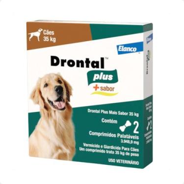 Imagem de Drontal Plus Cães 35Kg Elanco - 2 Comprimidos