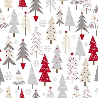 Imagem de Papel de Parede Adesivo Lavável Natal Natalino Árvore 3m