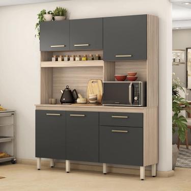 Imagem de Cozinha Compacta Álamo Avena Touch Grafito Demóbile