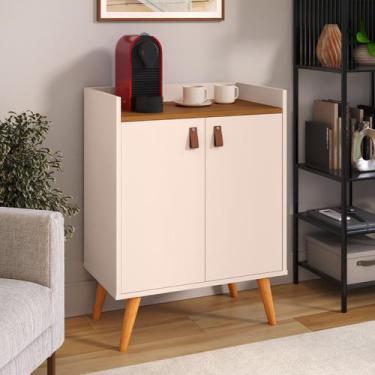 Imagem de Aparador buffet 2 Portas cantinho do café Luane Pés Palito madeira e p