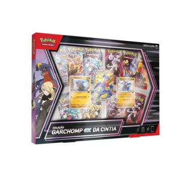 Imagem de Box Pokémon Coleção Garchomp ex da Cíntia Coroa Estelar 63 Cartas Copa