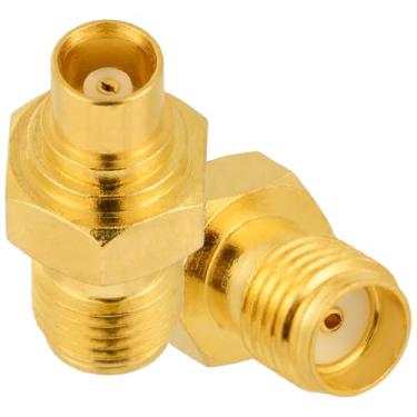 Imagem de POBADY 2 Peças SMA Fêmea Para Adaptador MCX Fêmea 50 Ohm SMA Para MCX RF Adaptador Coaxial Para Antena 4G Lte Wifi Wlan Sistema GPS Sem Fio