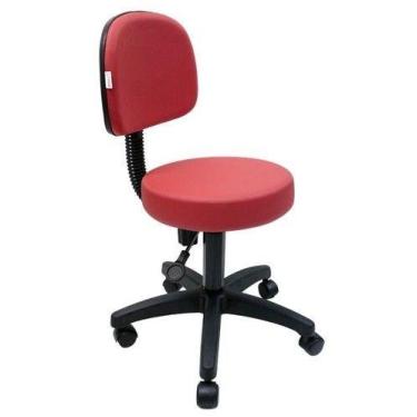 Imagem de Cadeira Mocho Nice Flex Corano Vermelho - Barão das Cadeiras