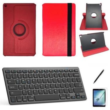 Imagem de Kit Capa/Can/Pel/Teclado 360 Galaxy Tab S5e SM T725 10.5 Vermelho - Gl