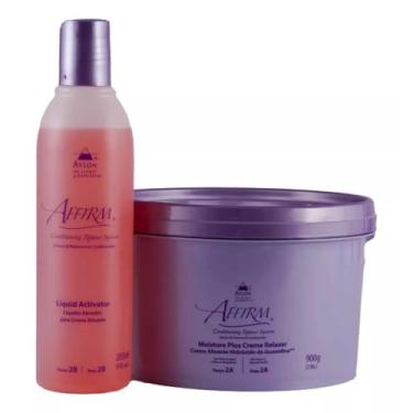 Imagem de Kit Relaxamento e Alisamento Capilar, 900g Creme + 255ml Ativador, para Cabelos Cacheados e Crespos