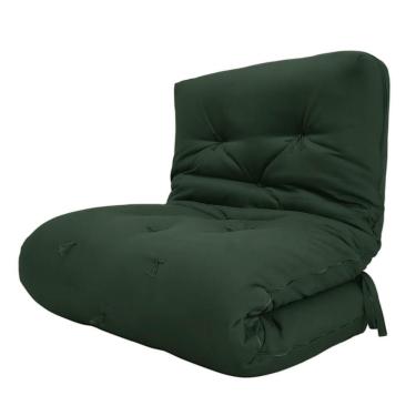 Imagem de Futon Solteiro Oriental D28 Dobrável Verde Militar