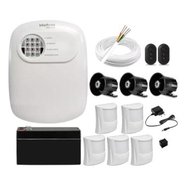 Imagem de Kit Alarme Intelbras com 5 Sensores de Movimento PET e 3 Sirenes