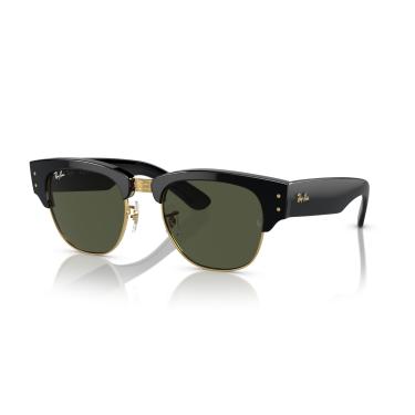Imagem de Óculos de Sol Ray-Ban Mega Clubmaster 0RB0316S 901/31 Tam 53 / Preto/Ouro - Lentes Verde