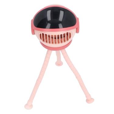 Imagem de Luocute Fã de Carrinho de bebê, Clipe Portátil No Ventilador Com 4000mAh 360 Graus Girando 3 Velocidades Design Silencioso (cor de pêssego)