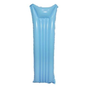 Imagem de Colchão Inflável Flutuante para Piscina Colors - DM Toys, Azul